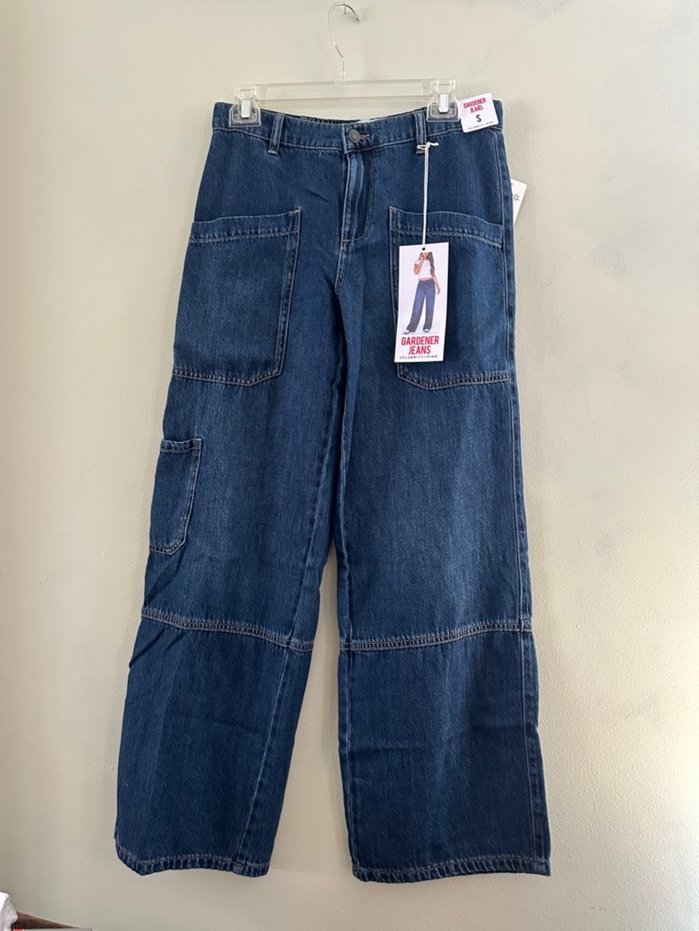 Celebrity Pink Dark Blue Gardener Jeans